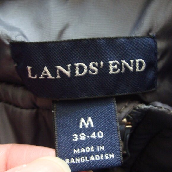 LANDS' End Steel Gray Sleeveless "PIRMALOFT" Quilted/PUFFER VEST Sz M (38 - 40) - Picture 7 of 7